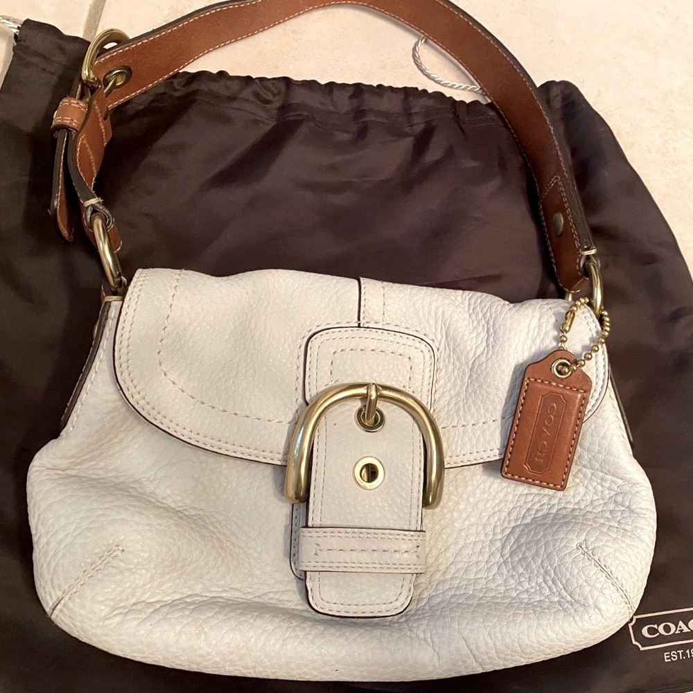 Coach White Leather Soho Purse